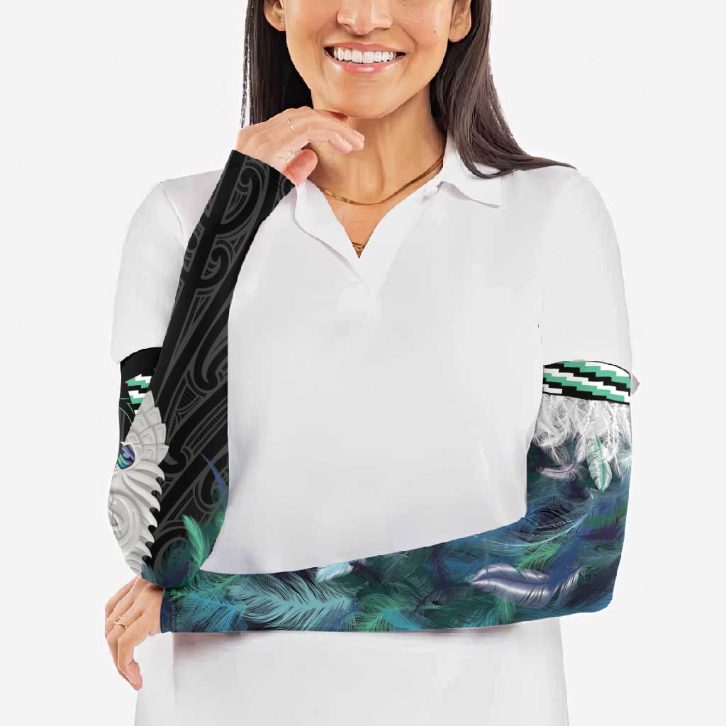 Aotearoa Korowai Motif Arm Sleeves Maori Tane Poutama - Polynesian Pride