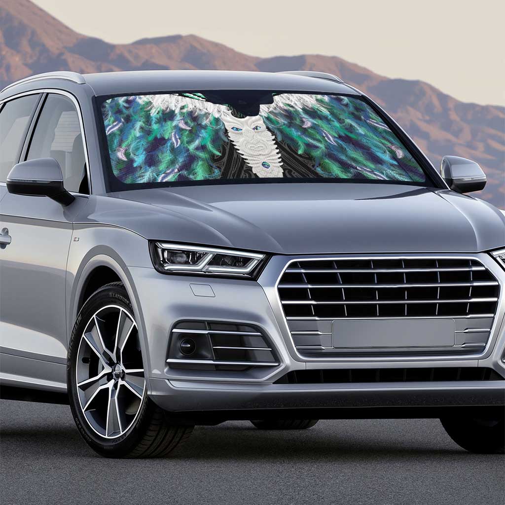 Aotearoa Korowai Motif Auto Sun Shade Maori Tane Poutama - Polynesian Pride