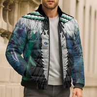 Aotearoa Korowai Motif Bomber Puffer Jacket Maori Tane Poutama - Polynesian Pride