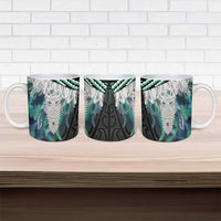 Aotearoa Korowai Motif Ceramic Mug Maori Tane Poutama - Polynesian Pride