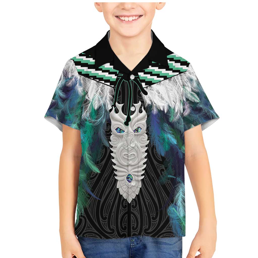 Aotearoa Korowai Motif Family Matching Mermaid Dress and Hawaiian Shirt Maori Tane Poutama