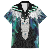 Aotearoa Korowai Motif Family Matching Off The Shoulder Long Sleeve Dress and Hawaiian Shirt Maori Tane Poutama