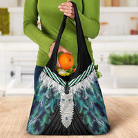 Aotearoa Korowai Motif Grocery Bag Maori Tane Poutama