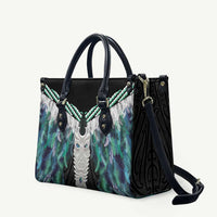 Aotearoa Korowai Motif Leather Bag Maori Tane Poutama - Polynesian Pride