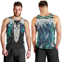 Aotearoa Korowai Motif Men Tank Top Maori Tane Poutama