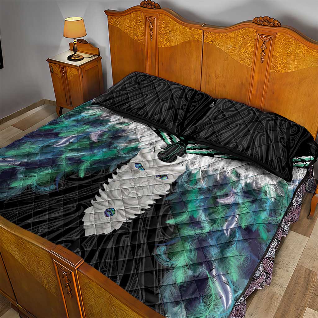 Aotearoa Korowai Motif Quilt Bed Set Maori Tane Poutama
