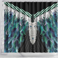 Aotearoa Korowai Motif Shower Curtain Maori Tane Poutama