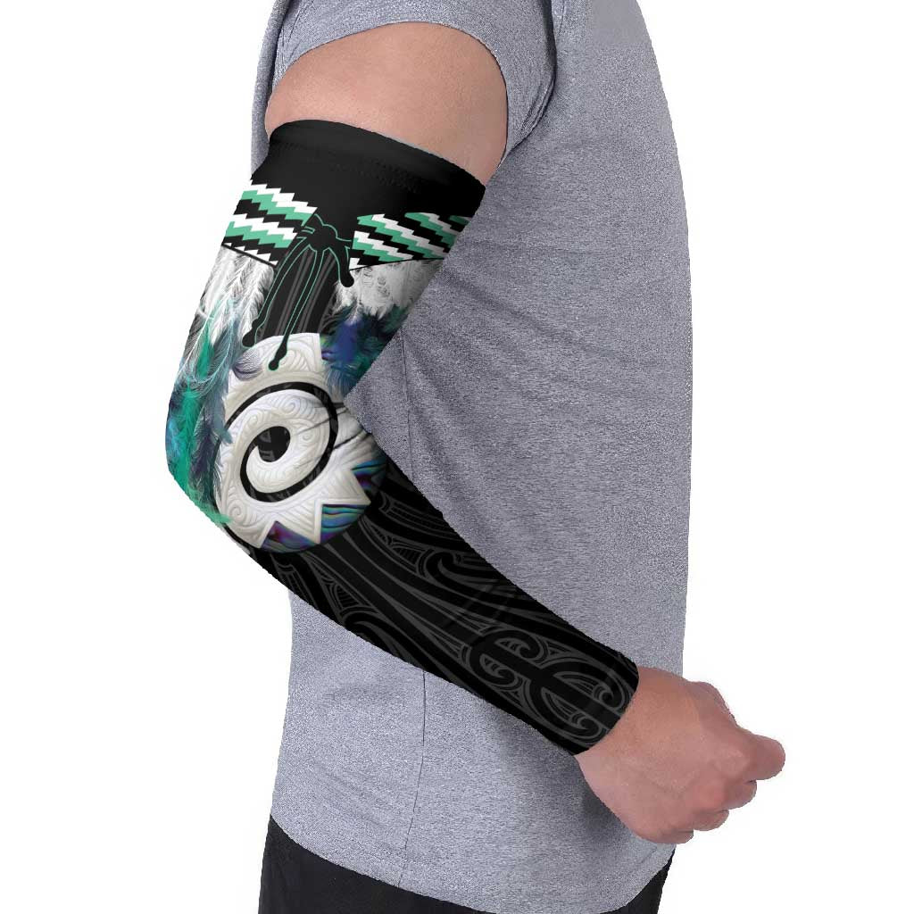 Aotearoa Korowai Motif Arm Sleeves Maori Koru Poutama - Polynesian Pride
