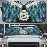 Aotearoa Korowai Motif Auto Sun Shade Maori Koru Poutama - Polynesian Pride