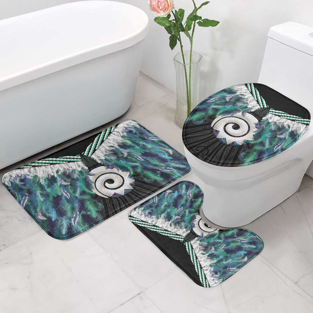 Aotearoa Korowai Motif Bathroom Set Maori Koru Poutama - Polynesian Pride