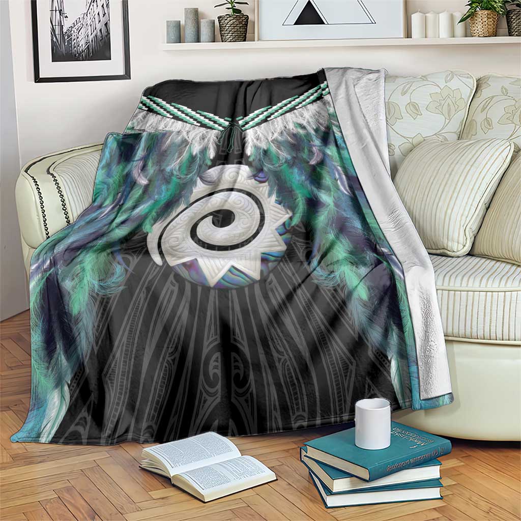 Aotearoa Korowai Motif Blanket Maori Koru Poutama