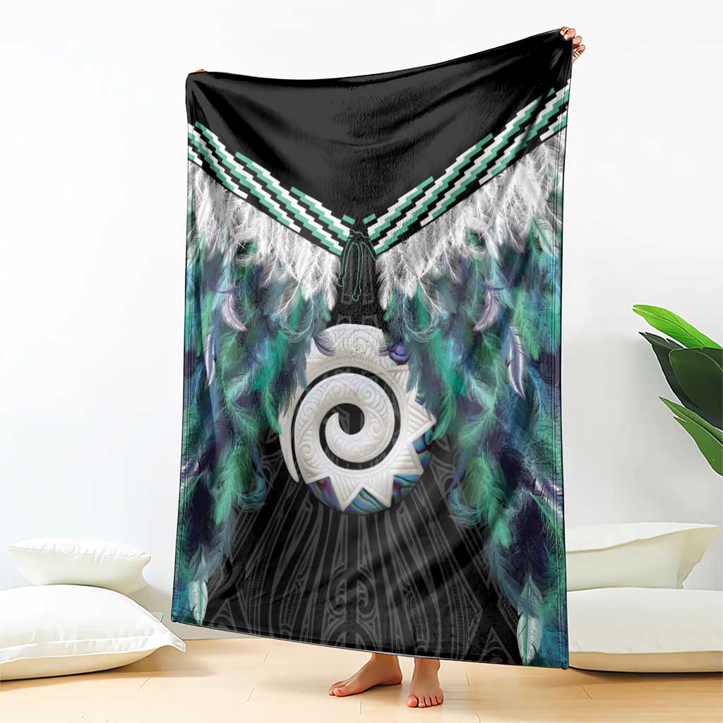 Aotearoa Korowai Motif Blanket Maori Koru Poutama