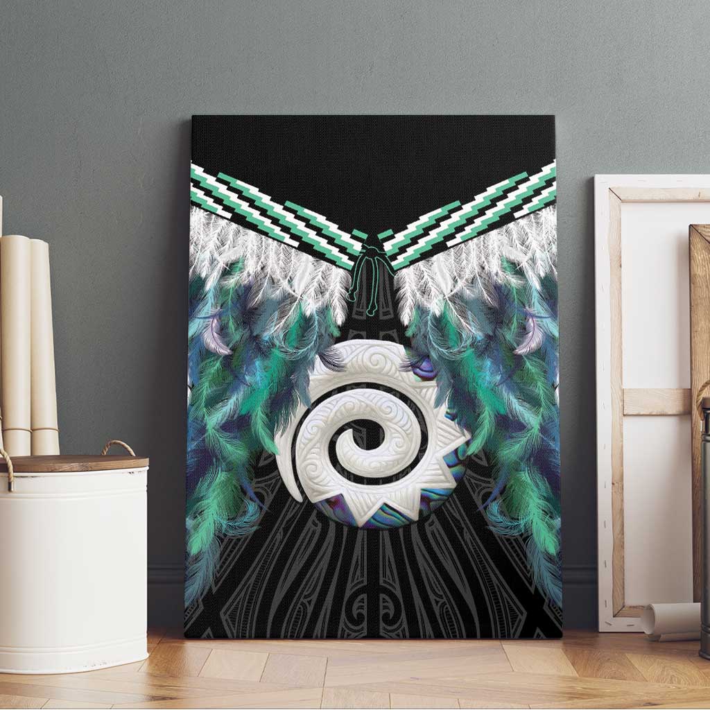 Aotearoa Korowai Motif Canvas Wall Art Maori Koru Poutama