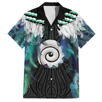 Aotearoa Korowai Motif Family Matching Tank Maxi Dress and Hawaiian Shirt Maori Koru Poutama
