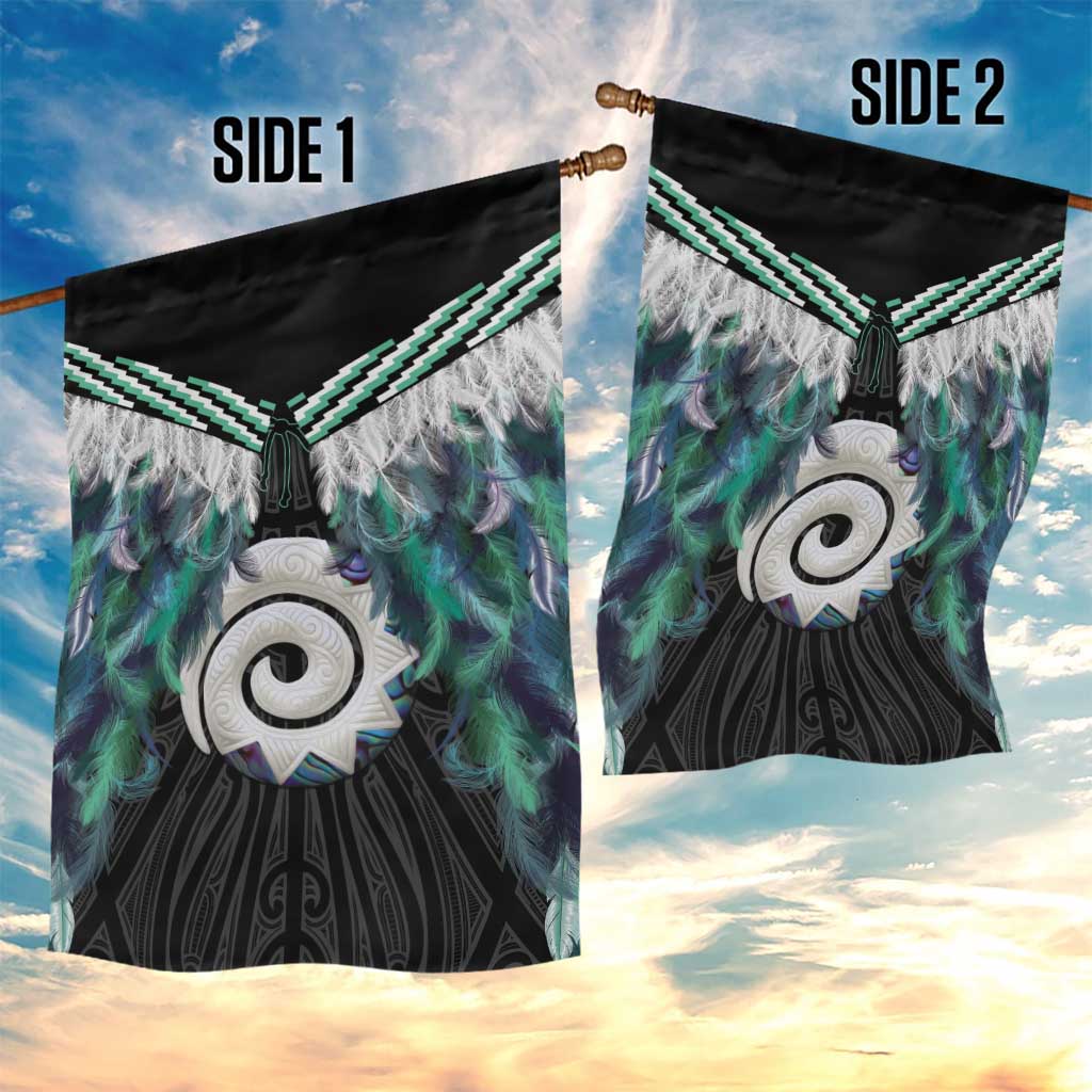 Aotearoa Korowai Motif Garden Flag Maori Koru Poutama
