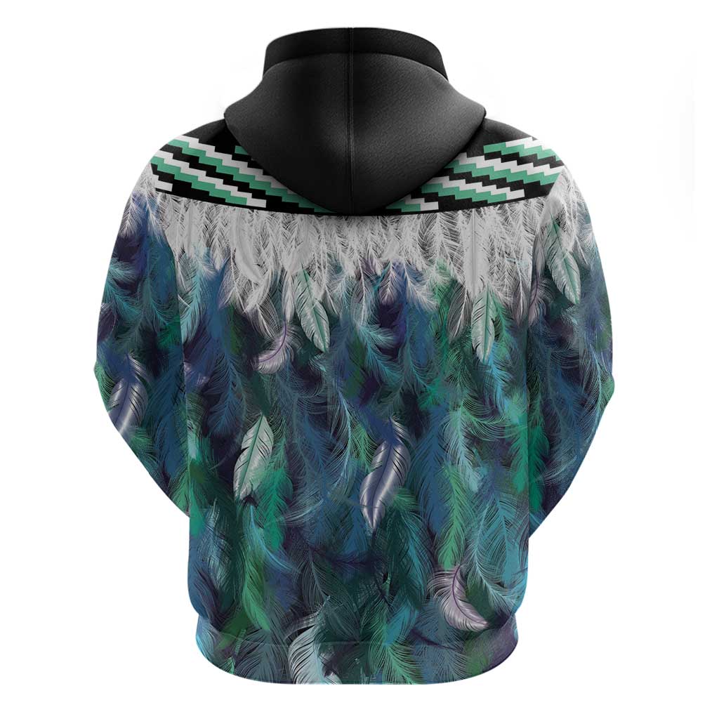 Aotearoa Korowai Motif Hoodie Maori Koru Poutama