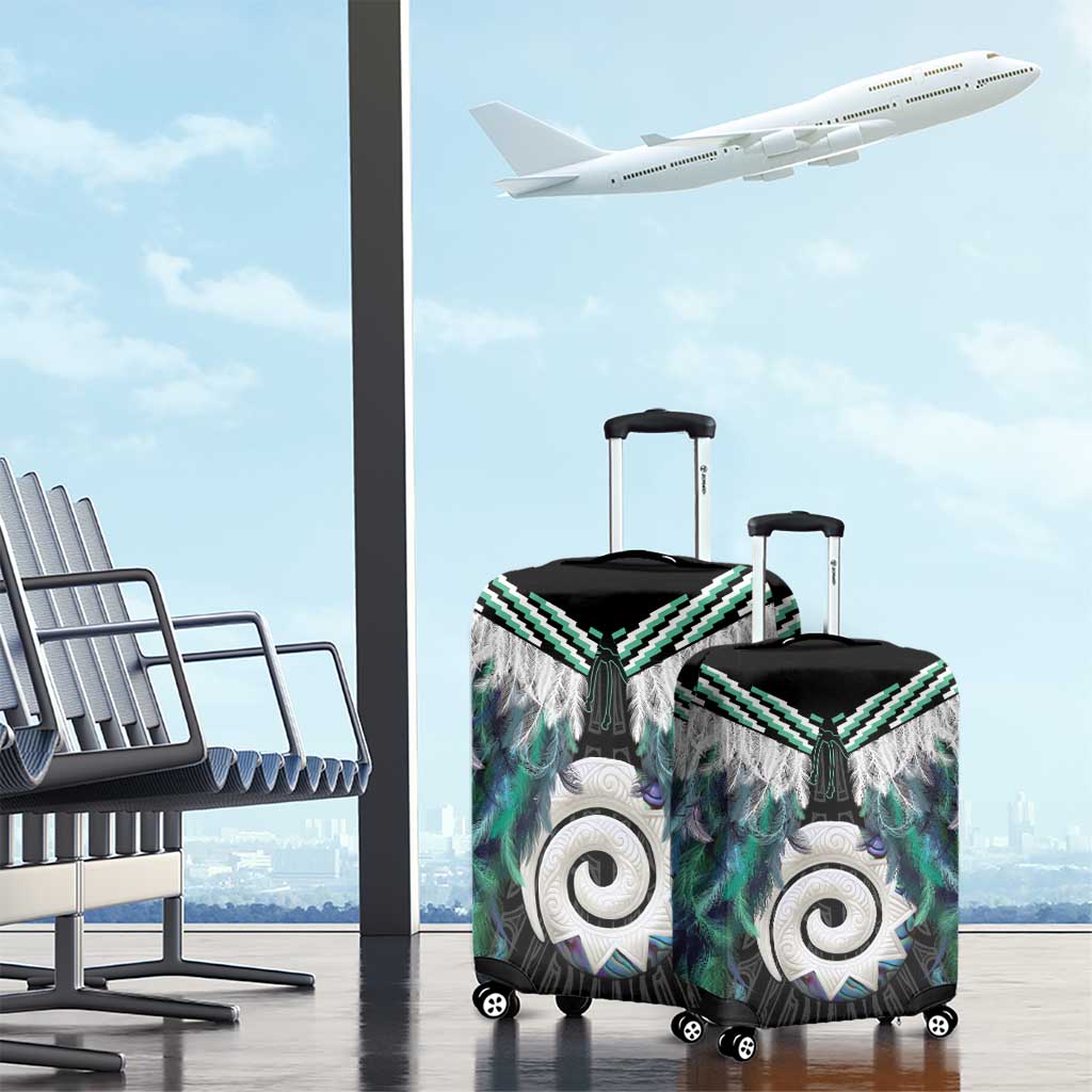Aotearoa Korowai Motif Luggage Cover Maori Koru Poutama