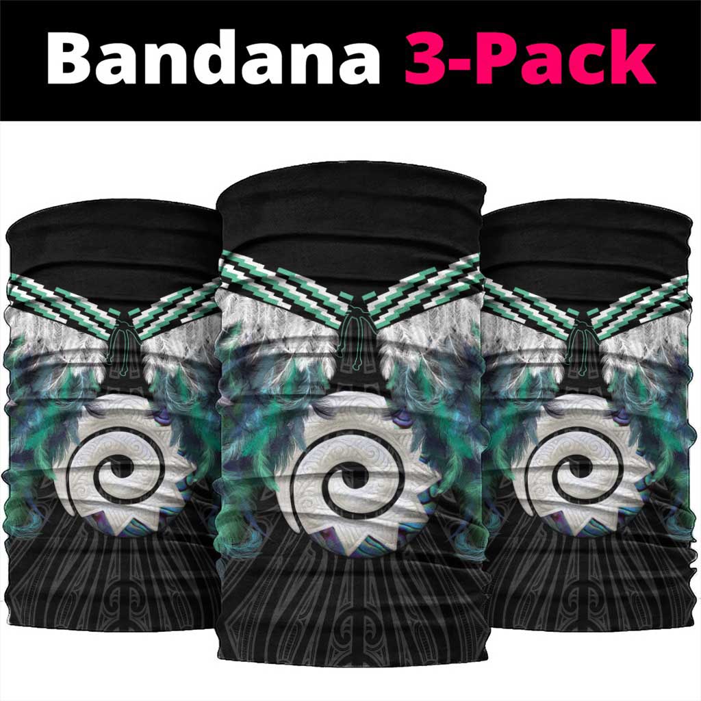 Aotearoa Korowai Motif Neck Gaiter Maori Koru Poutama - Polynesian Pride