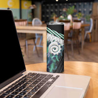 Aotearoa Korowai Motif Skinny Tumbler Maori Koru Poutama