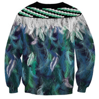 Aotearoa Korowai Motif Sweatshirt Maori Koru Poutama LT14 - Polynesian Pride