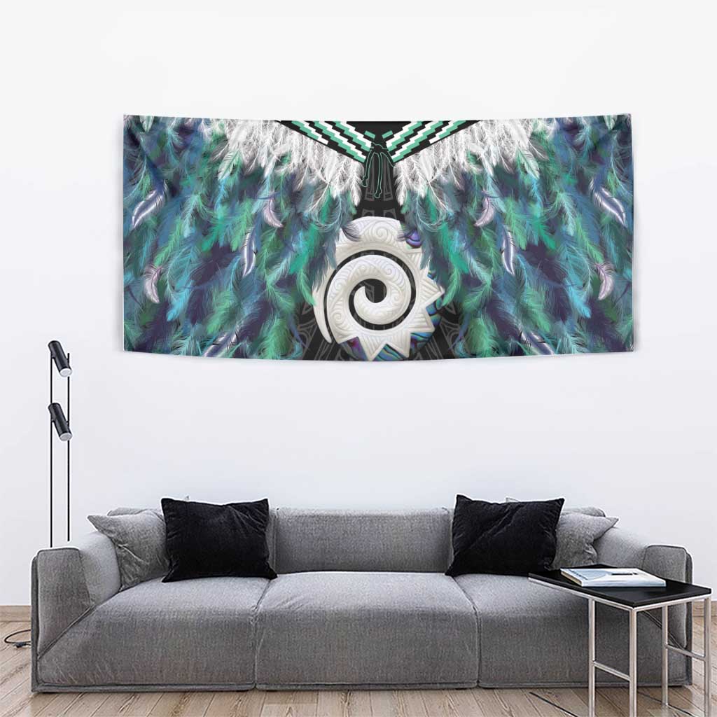 Aotearoa Korowai Motif Tapestry Maori Koru Poutama