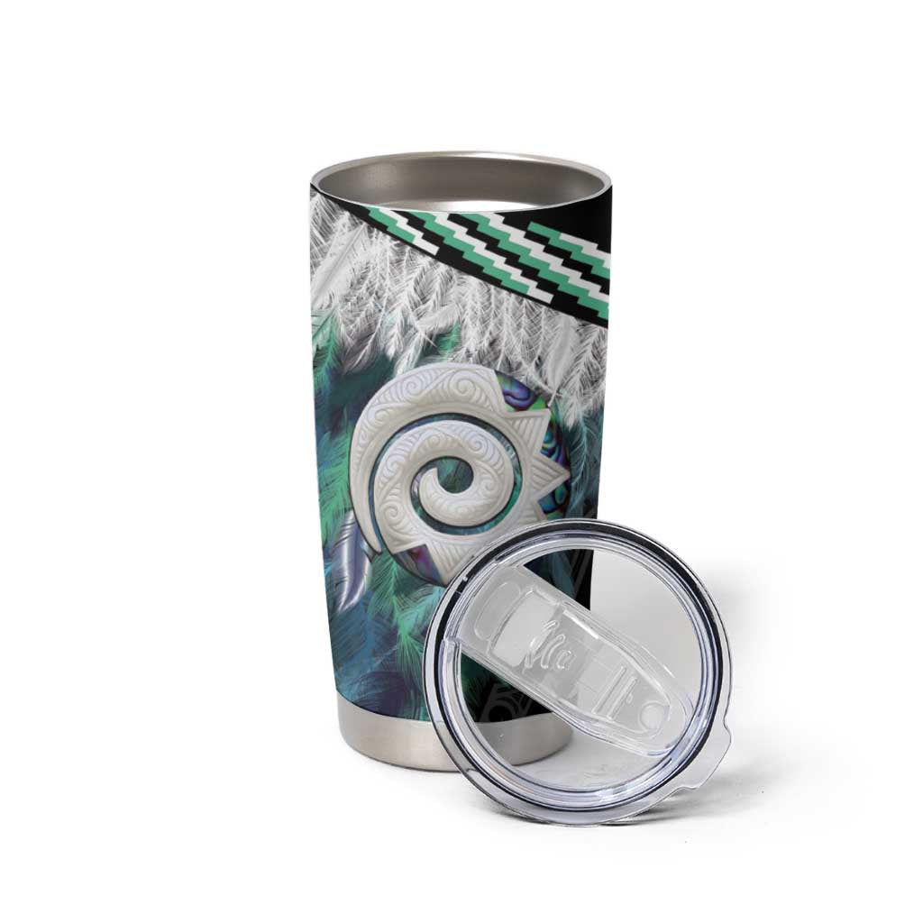 Aotearoa Korowai Motif Tumbler Cup Maori Koru Poutama