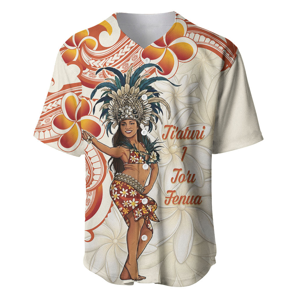 Heiva i Tahiti Baseball Jersey Ori Tahitian Dance Tiare Maori