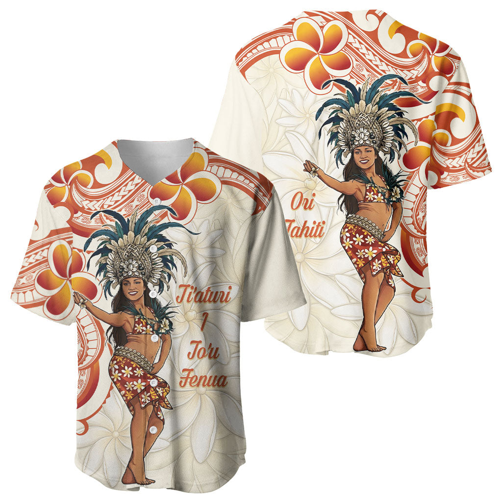 Heiva i Tahiti Baseball Jersey Ori Tahitian Dance Tiare Maori