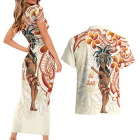Heiva i Tahiti Couples Matching Short Sleeve Bodycon Dress and Hawaiian Shirt Ori Tahitian Dance Tiare Maori