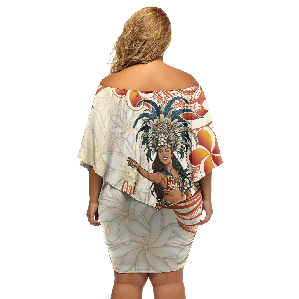 Heiva i Tahiti Family Matching Off Shoulder Short Dress and Hawaiian Shirt Ori Tahitian Dance Tiare Maori
