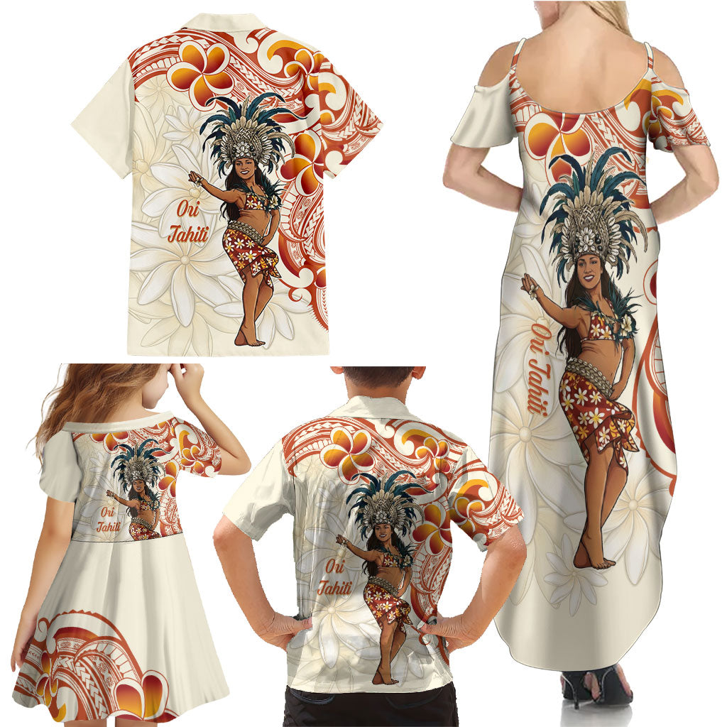 Heiva i Tahiti Family Matching Summer Maxi Dress and Hawaiian Shirt Ori Tahitian Dance Tiare Maori LT14 - Polynesian Pride