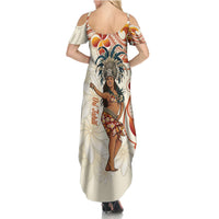 Heiva i Tahiti Family Matching Summer Maxi Dress and Hawaiian Shirt Ori Tahitian Dance Tiare Maori LT14 - Polynesian Pride