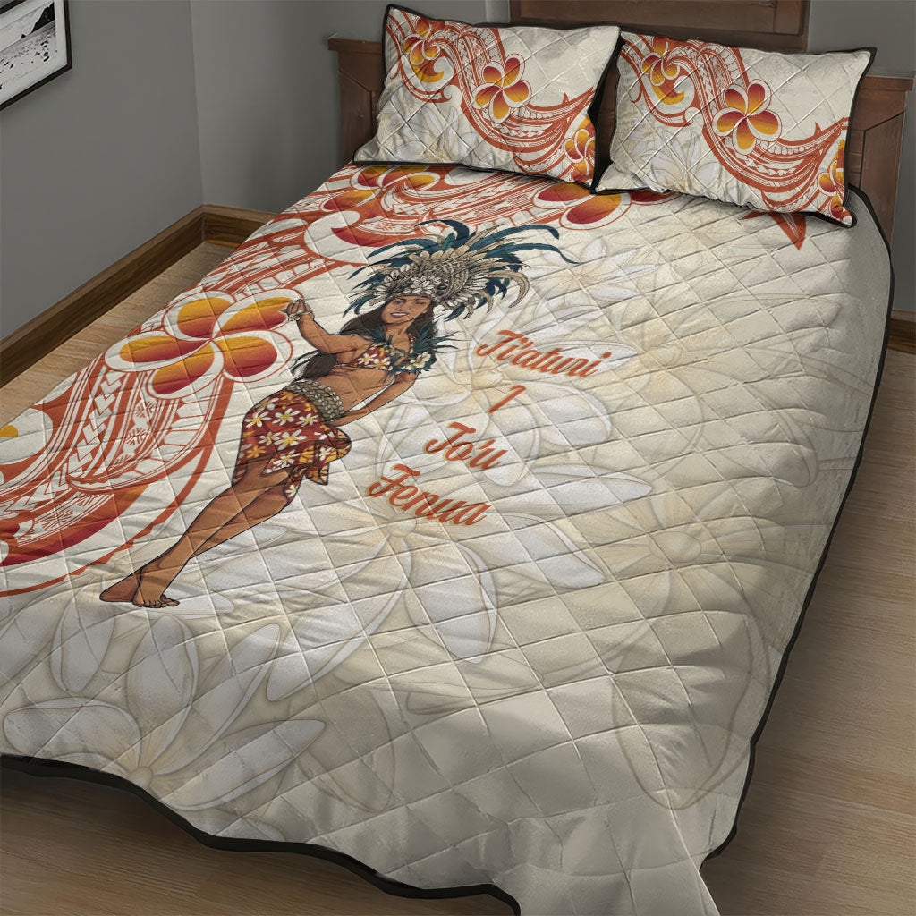 Heiva i Tahiti Quilt Bed Set Ori Tahitian Dance Tiare Maori LT14 - Polynesian Pride