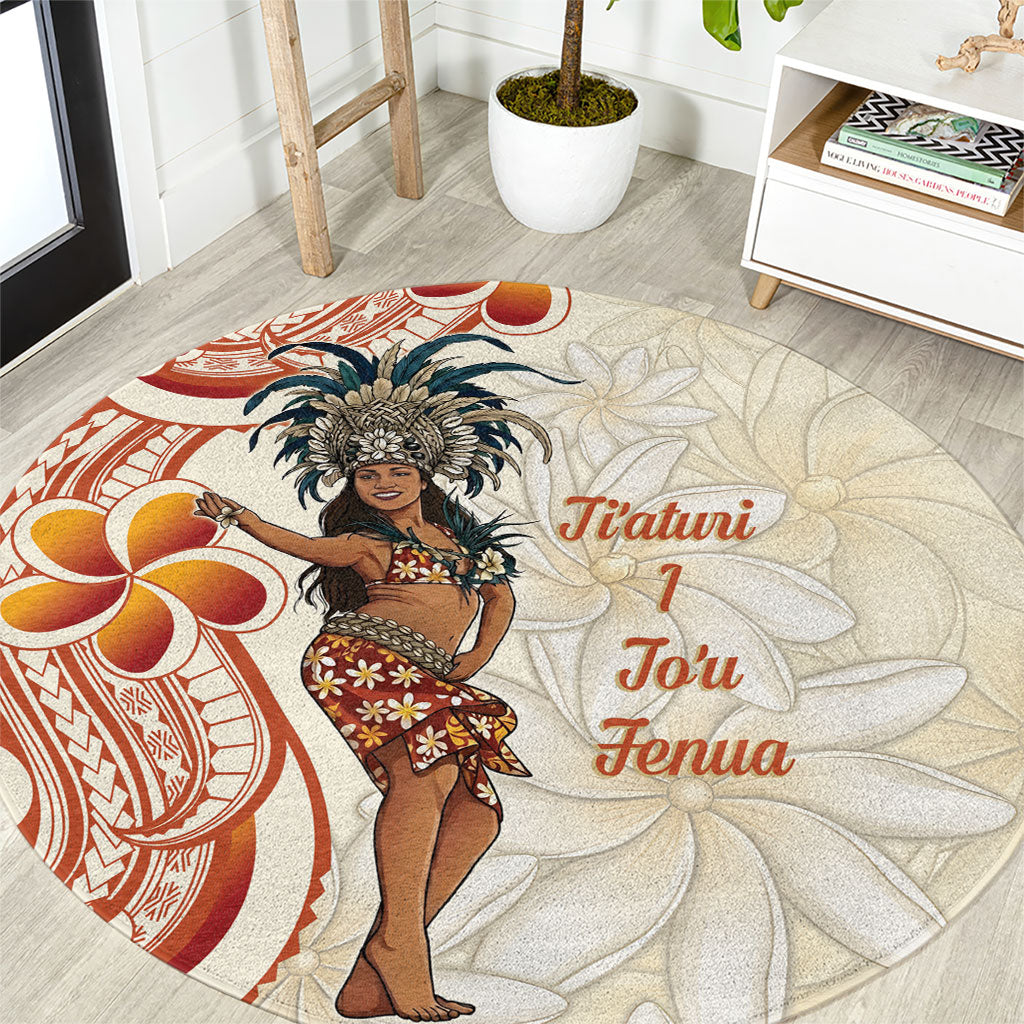 Heiva i Tahiti Round Carpet Ori Tahitian Dance Tiare Maori