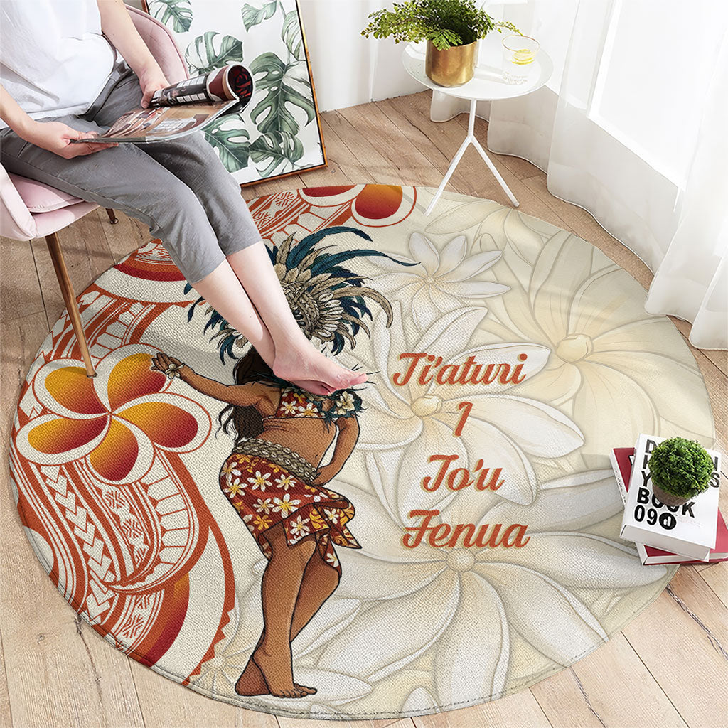 Heiva i Tahiti Round Carpet Ori Tahitian Dance Tiare Maori