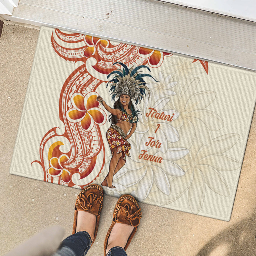 Heiva i Tahiti Rubber Doormat Ori Tahitian Dance Tiare Maori