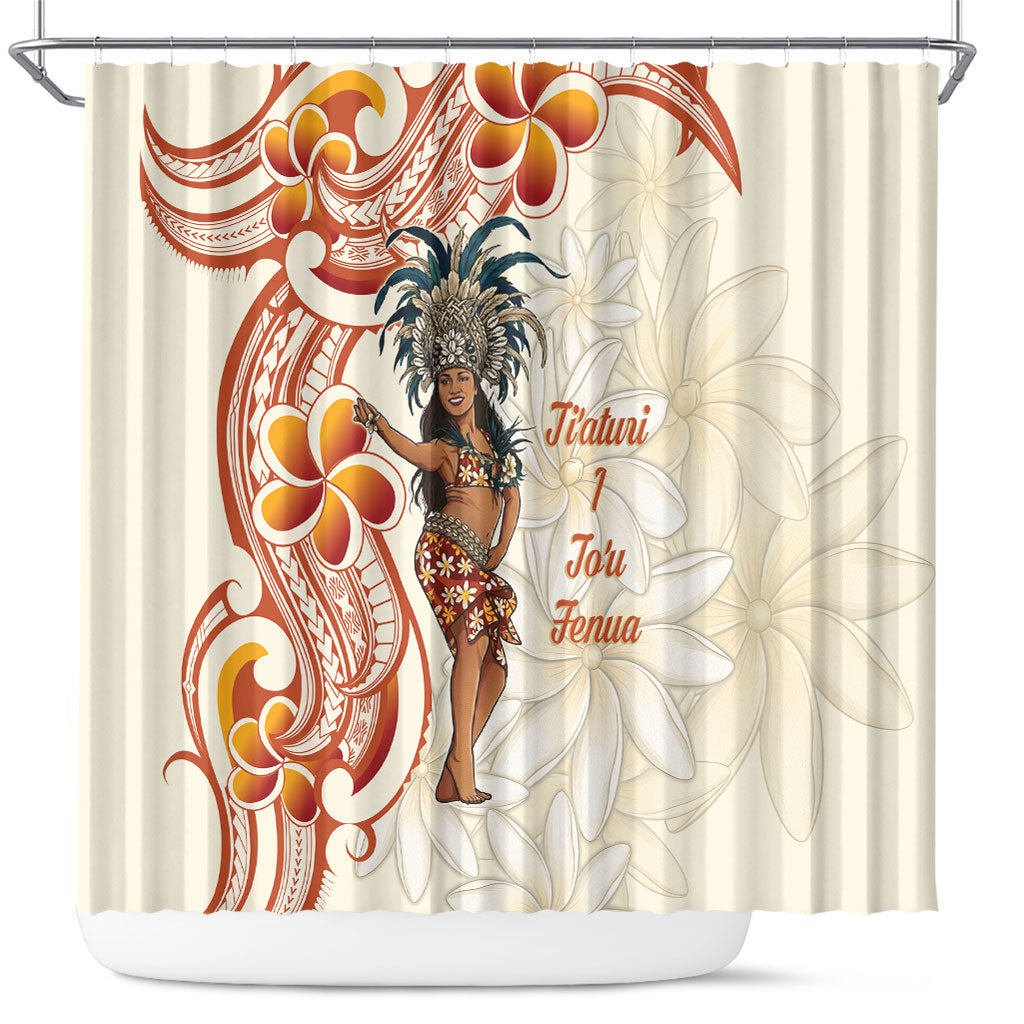 Heiva i Tahiti Shower Curtain Ori Tahitian Dance Tiare Maori