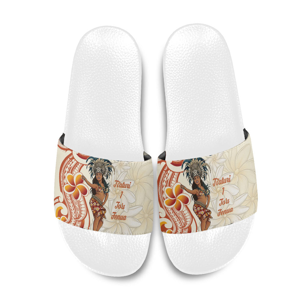 Heiva i Tahiti Slide Sandals Ori Tahitian Dance Tiare Maori