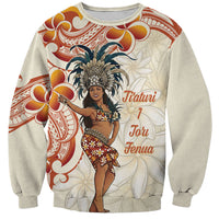 Heiva i Tahiti Sweatshirt Ori Tahitian Dance Tiare Maori LT14 Unisex Beige - Polynesian Pride