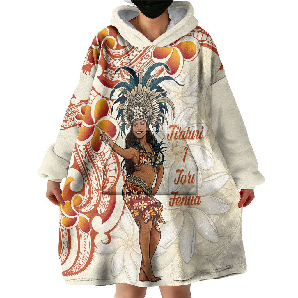 Heiva i Tahiti Wearable Blanket Hoodie Ori Tahitian Dance Tiare Maori
