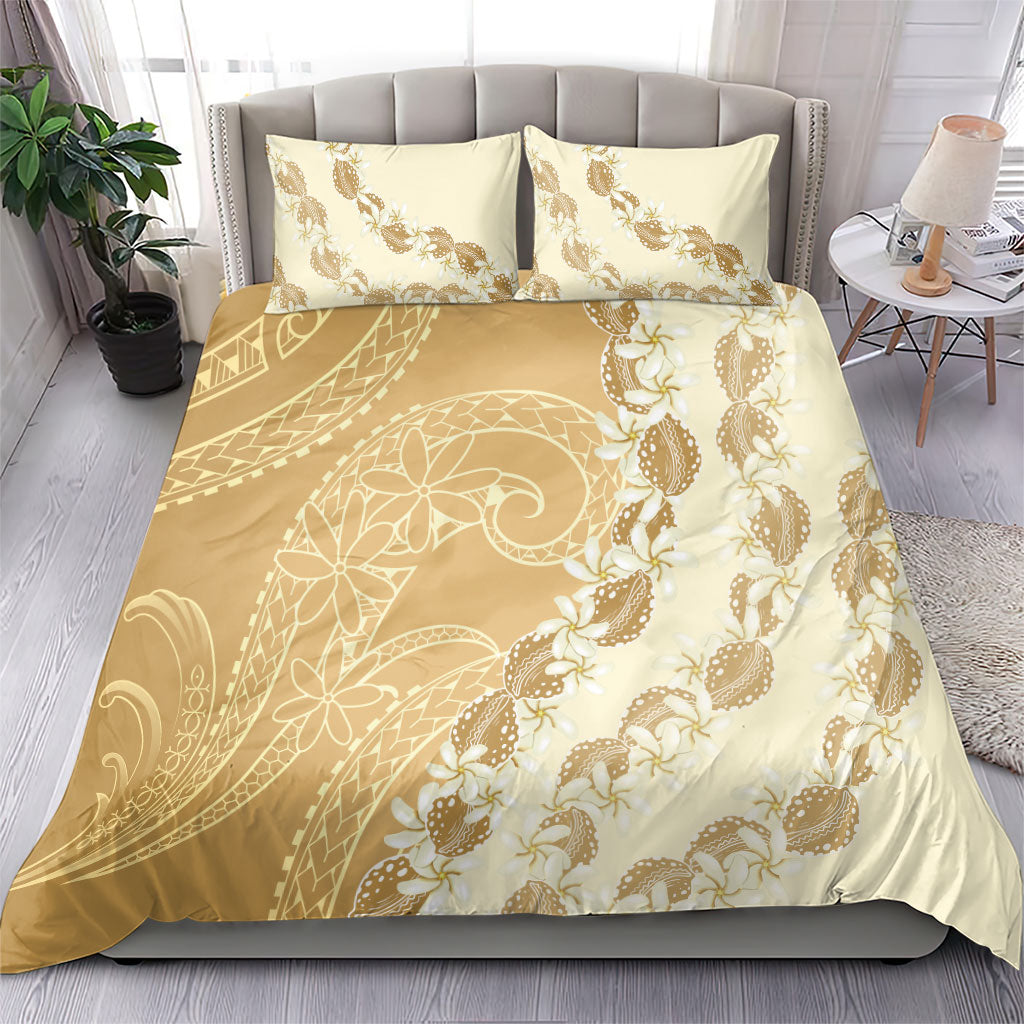 Heiva i Tahiti Bedding Set Tahitian Tiare Maori Cowrie Lei Brown