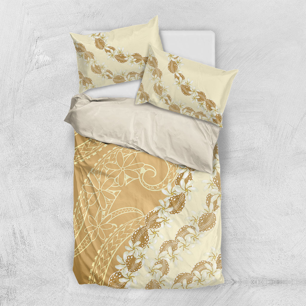 Heiva i Tahiti Bedding Set Tahitian Tiare Maori Cowrie Lei Brown