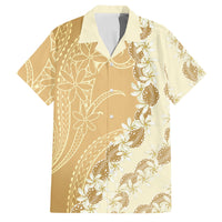 Heiva i Tahiti Family Matching Summer Maxi Dress and Hawaiian Shirt Tahitian Tiare Maori Cowrie Lei Brown LT14 Dad's Shirt - Short Sleeve Brown - Polynesian Pride