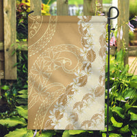 Heiva i Tahiti Garden Flag Tahitian Tiare Maori Cowrie Lei Brown