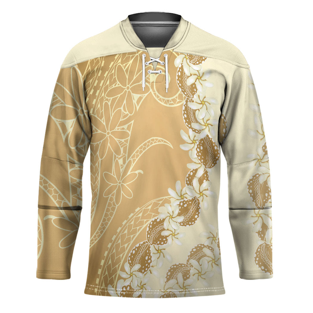 Heiva i Tahiti Hockey Jersey Tahitian Tiare Maori Cowrie Lei Brown LT14 Unisex Brown - Polynesian Pride