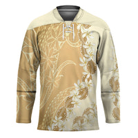Heiva i Tahiti Hockey Jersey Tahitian Tiare Maori Cowrie Lei Brown LT14 Unisex Brown - Polynesian Pride