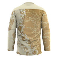 Heiva i Tahiti Hockey Jersey Tahitian Tiare Maori Cowrie Lei Brown LT14 - Polynesian Pride