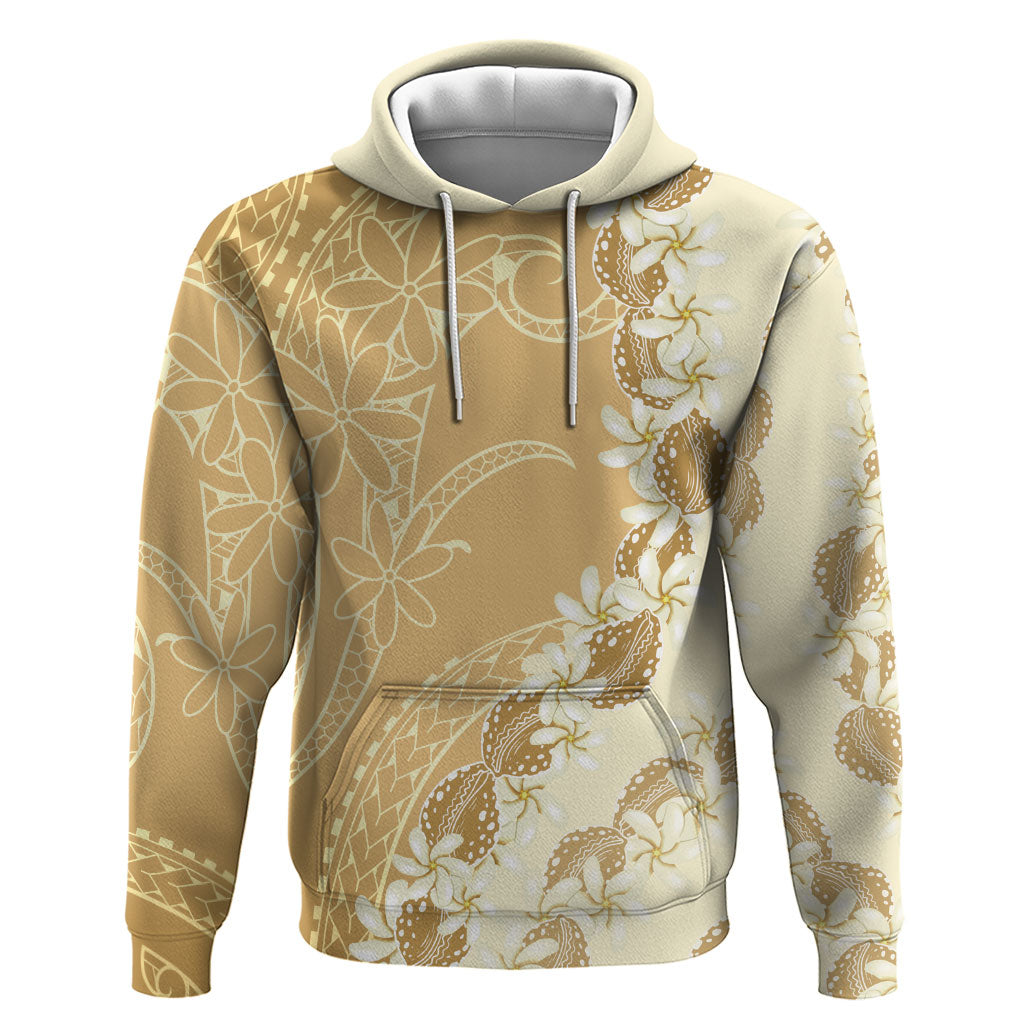 Heiva i Tahiti Hoodie Tahitian Tiare Maori Cowrie Lei Brown LT14 Pullover Hoodie Brown - Polynesian Pride