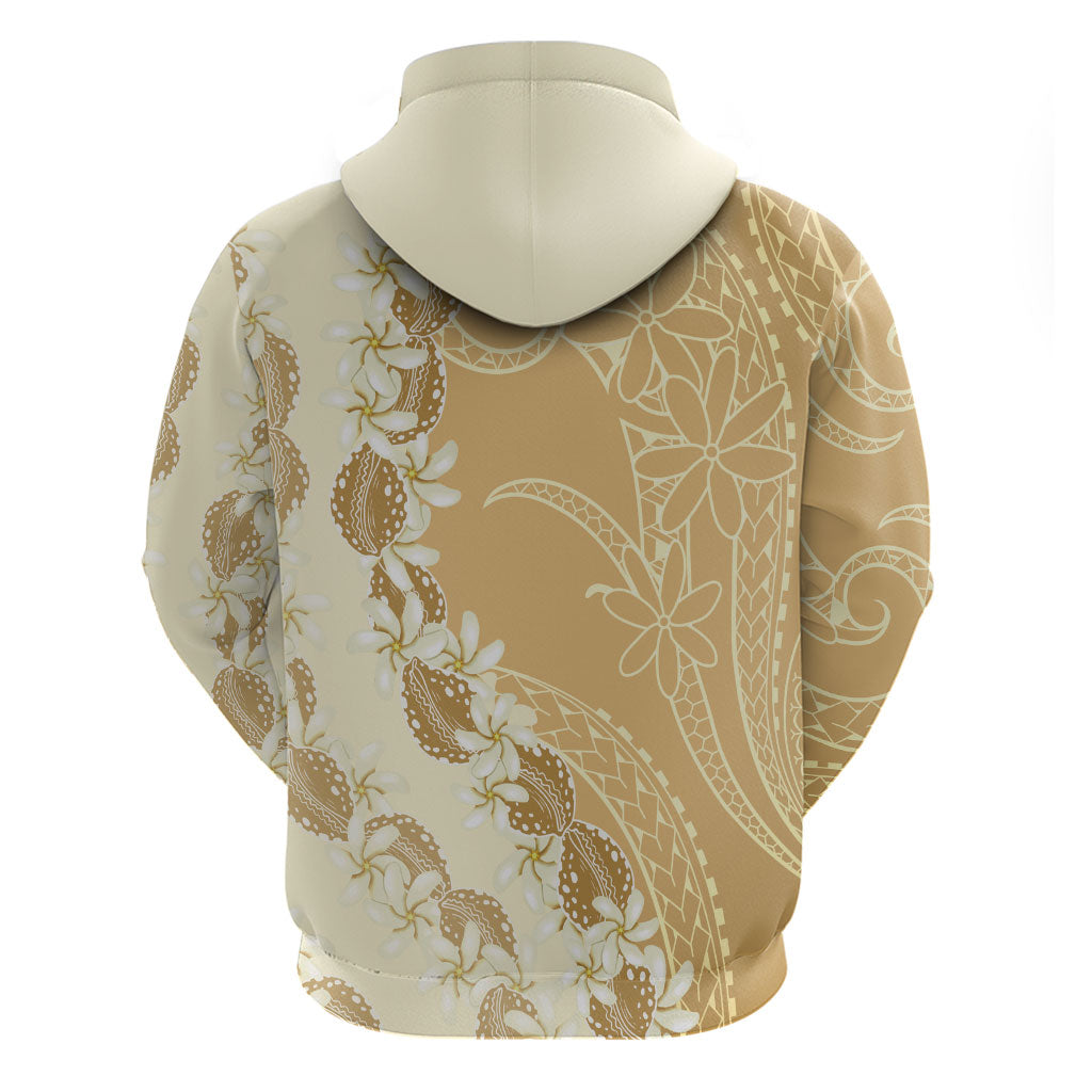 Heiva i Tahiti Hoodie Tahitian Tiare Maori Cowrie Lei Brown LT14 - Polynesian Pride