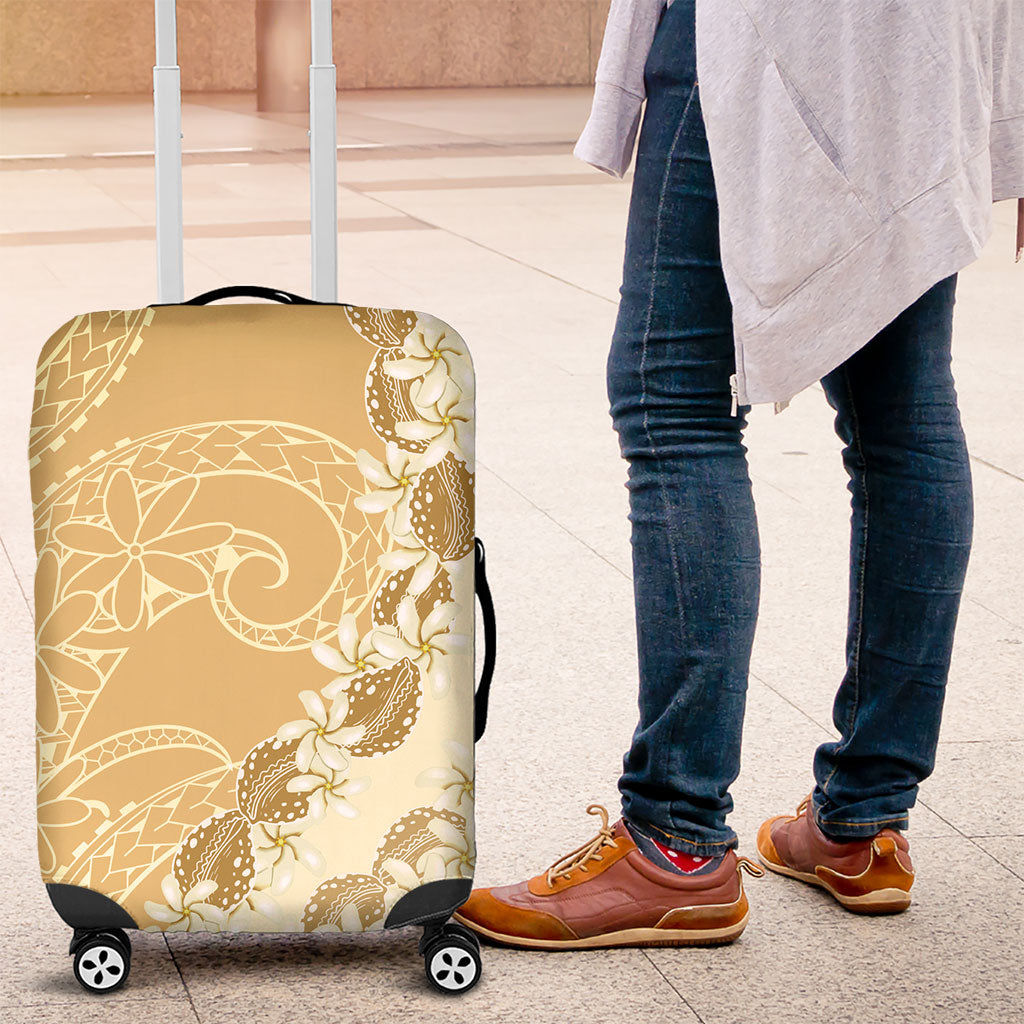 Heiva i Tahiti Luggage Cover Tahitian Tiare Maori Cowrie Lei Brown